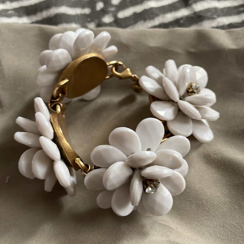 Jcrew white floral bracelet